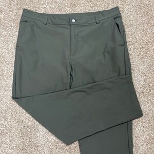 WILLIT Mens Khaki Green Performance Stretch Flat Front Golf Chinos Pants 36x28